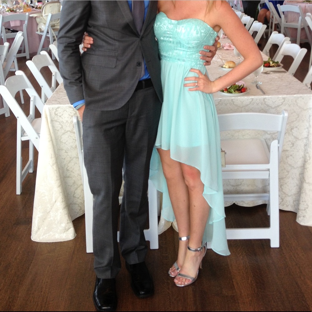 Lulus Strapless High-low Maxi dress